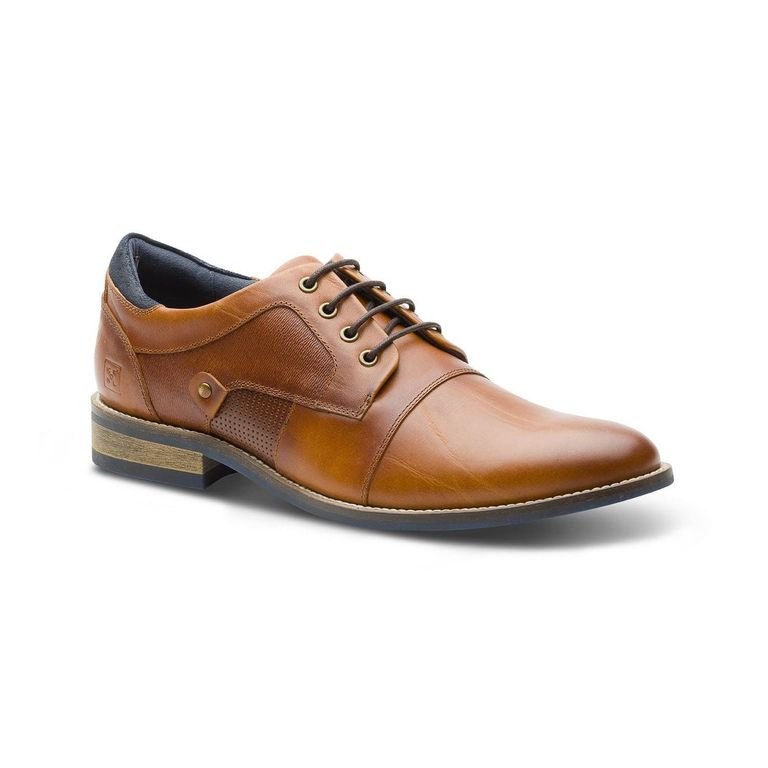 Zapatos Formales Hombre Cuero Sobrepunta Brandy Denizen