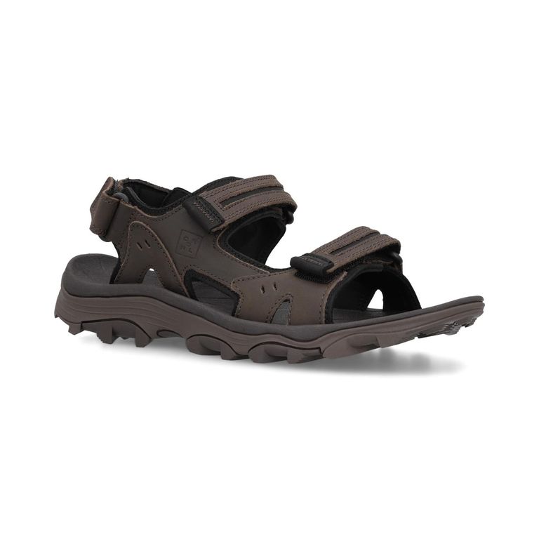 Sandalias Hombre Cuero Taupé Dangal