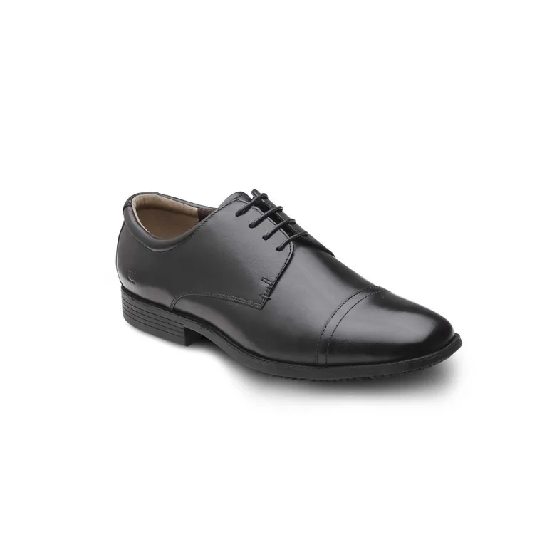Zapatos Formales Hombre Cuero 24 Flex Sobrepunta Negro Piamonte