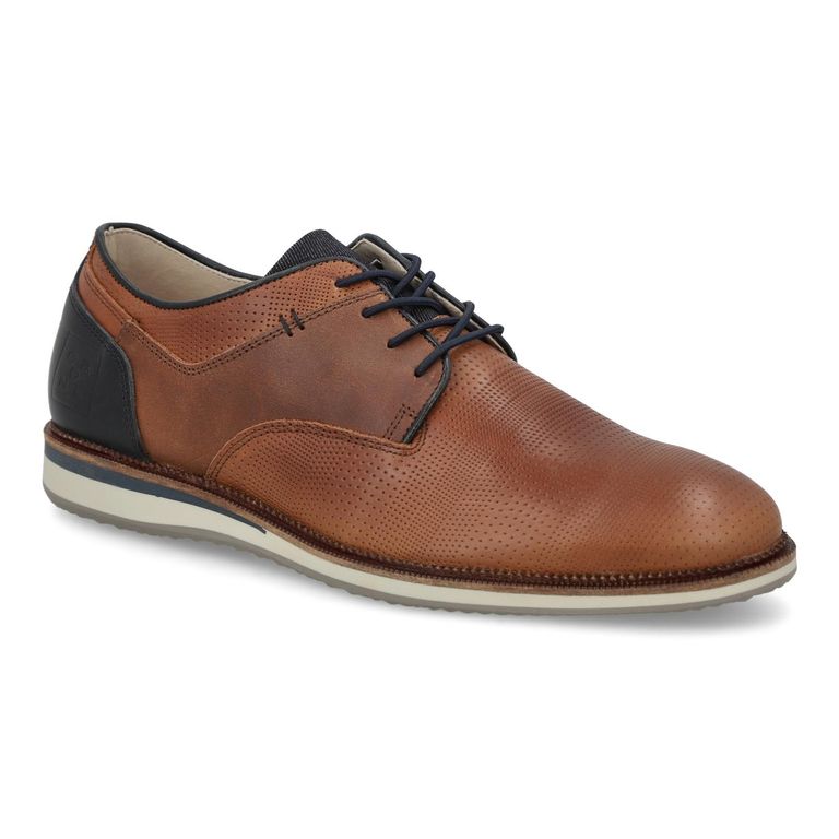Zapatos Formal Casual Hombre Cuero Manhattan Brandy