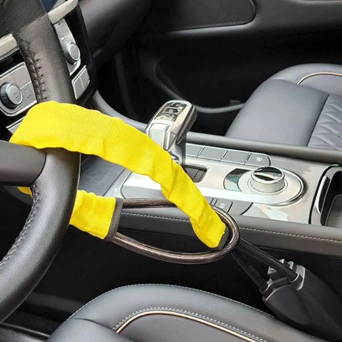 GENERICO - Bloqueo Volante Automóvil Cinturón Seguridad Amarillo
