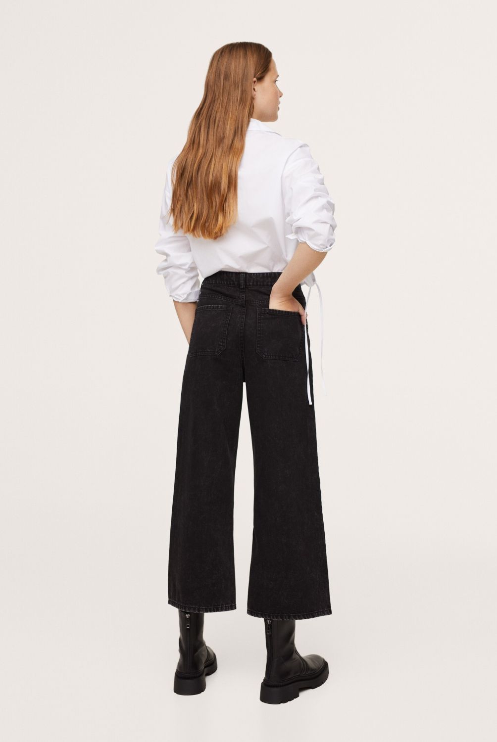 MANGO TEEN - Jeans Culotte Tachuelas Niña