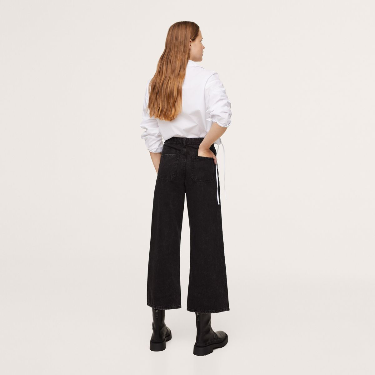 MANGO TEEN - Jeans Culotte Tachuelas Niña