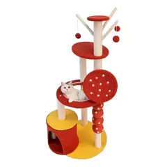 HOOPET - Torre Rascador Para Gatos De 4 Niveles