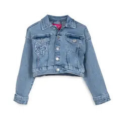 PILLIN - Chaqueta Niña con Broches Diseño Mariposa Denim