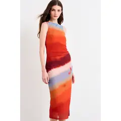 IO - Vestido Largo Mujer Naranjo