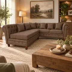 MR WOOD - Sofa Seccional Dubai Lino Cafe