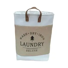 GENERICO - Canasto Cesta de Ropa Laundry 50X32X32CM Beige