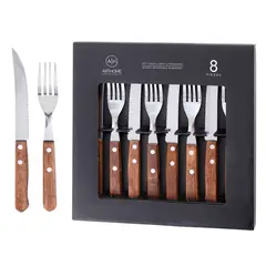 ARTHOME - Cuchilleria 8 piezas Para Carnes Acero Inoxidable AH-CUB8