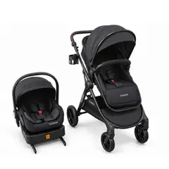 BEBESIT - Coche Cuna Travel System Galaxy Isofix Negro