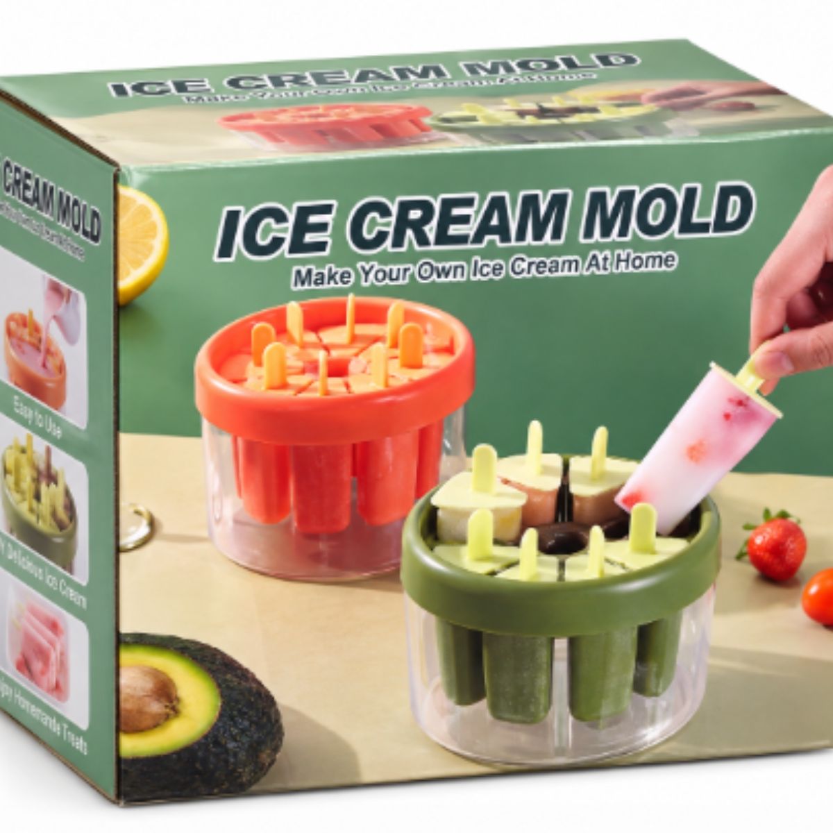OEM - Molde para Helados de Paleta Caseros Ice Cream Mold