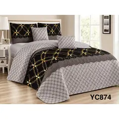 GENERICO - Cubre Cama Cobertor De Verano Estampado Reversible 2pl