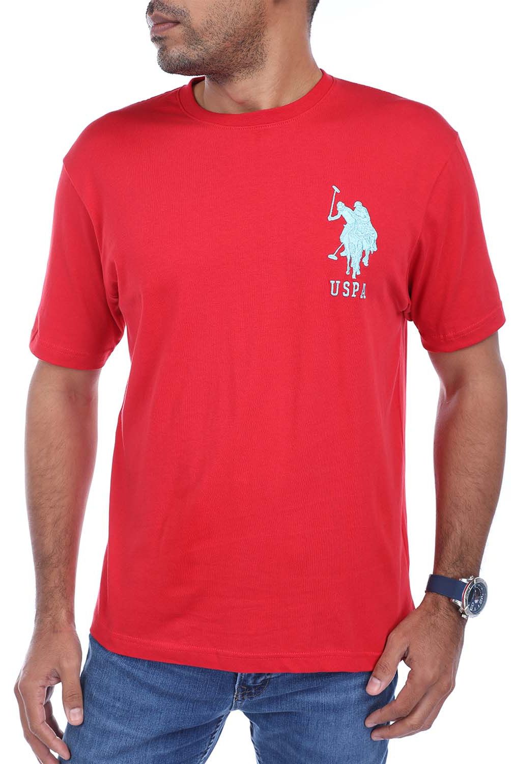 US POLO ASSN - Polera Polo Jersey Cuello Redondo Roja