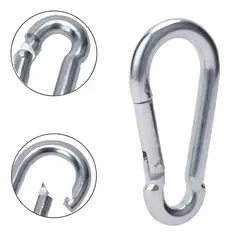 GENERICO - Mosquetón Bombero Inoxidable 8x80mm Pack 10uds