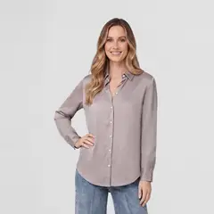 LINEATRE - Blusa Mujer Barbarella Satinada Lila
