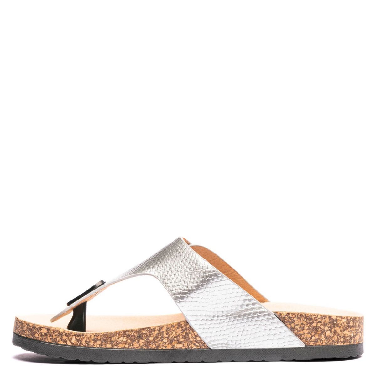 CHANCLETA - Sandalia Mujer New Razo Print Silver