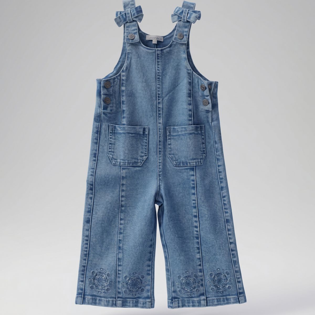 LIMONADA - Jardinera niña con polera L11181270174 denim Limonada