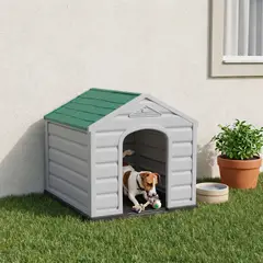 RIMAX - Casa Hogar Refugio Ideal Perro Raza Pequeña Confortable Resistente - Techo Verde -