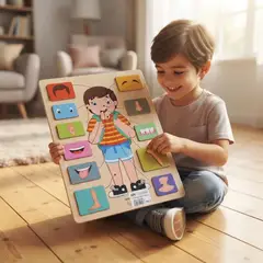 GENERICO - Rompecabezas de Madera Cuerpo Humano Didáctico Educativo Infantil