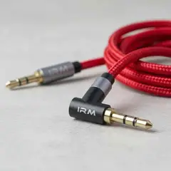 IRM - Cable Audio in Auxiliar Angulo L Jack 3.5mm a Audio In - Trenzado 1.5 mm
