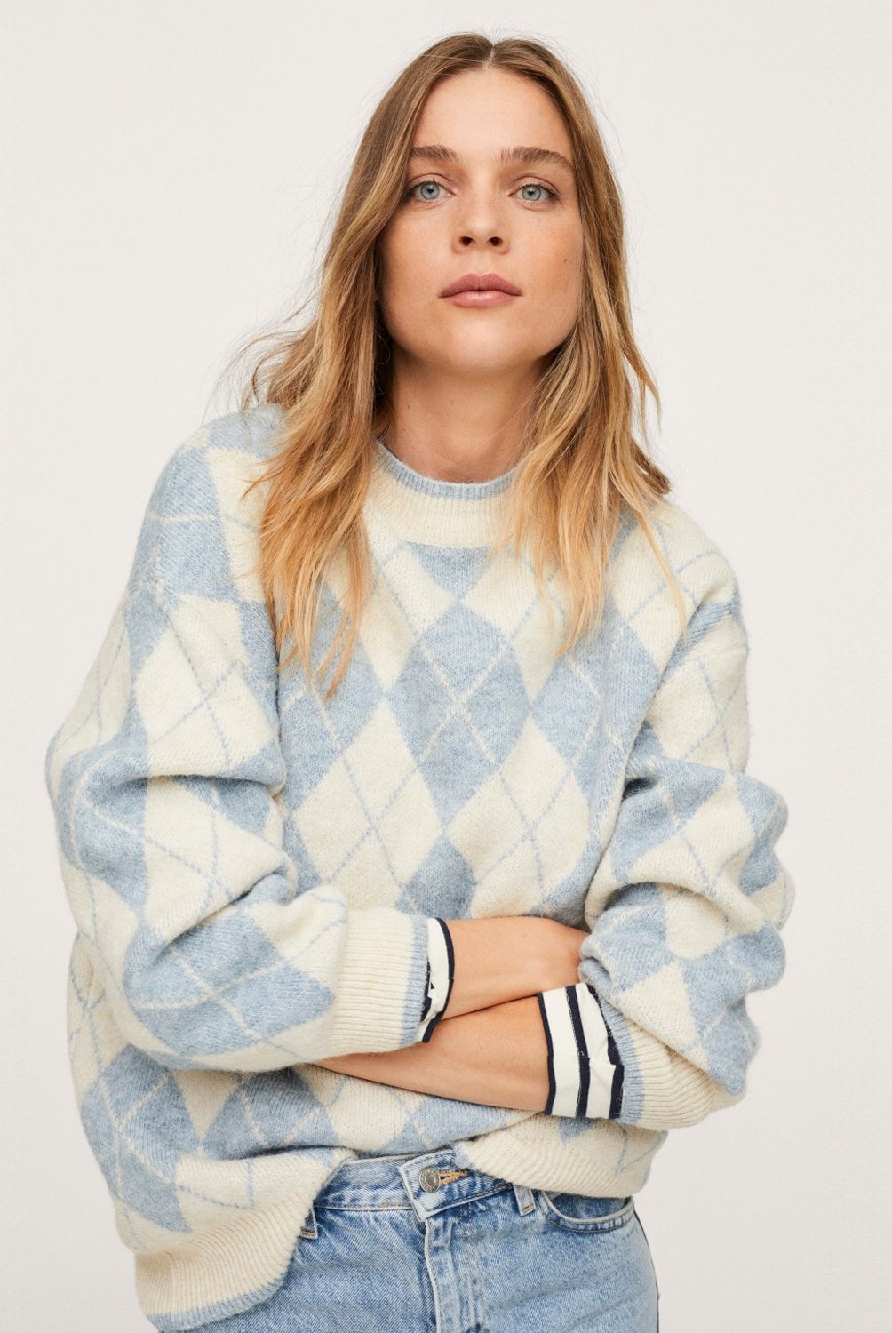 MANGO - Sweater Punto Rombos Rumba Mujer