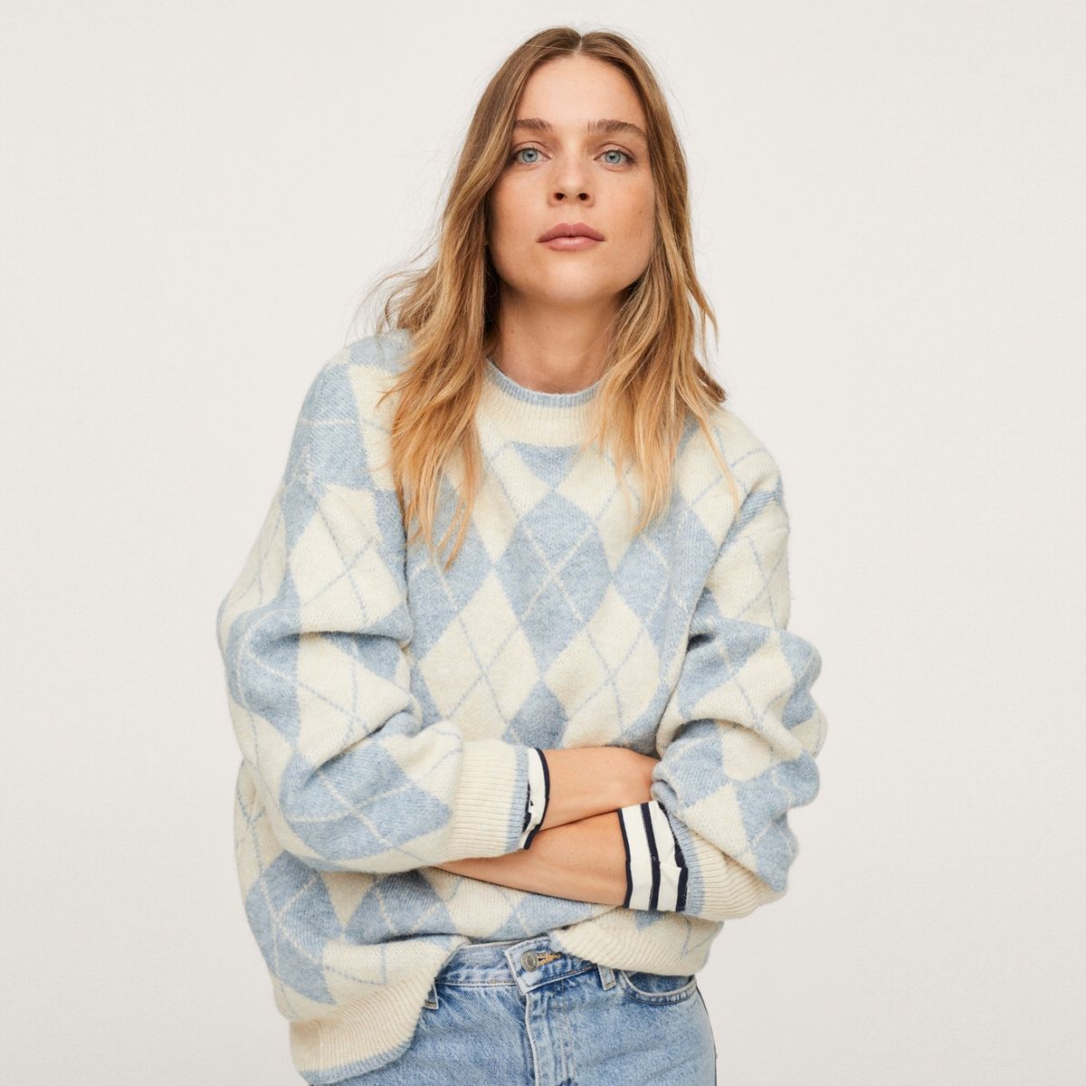 MANGO - Sweater Punto Rombos Rumba Mujer