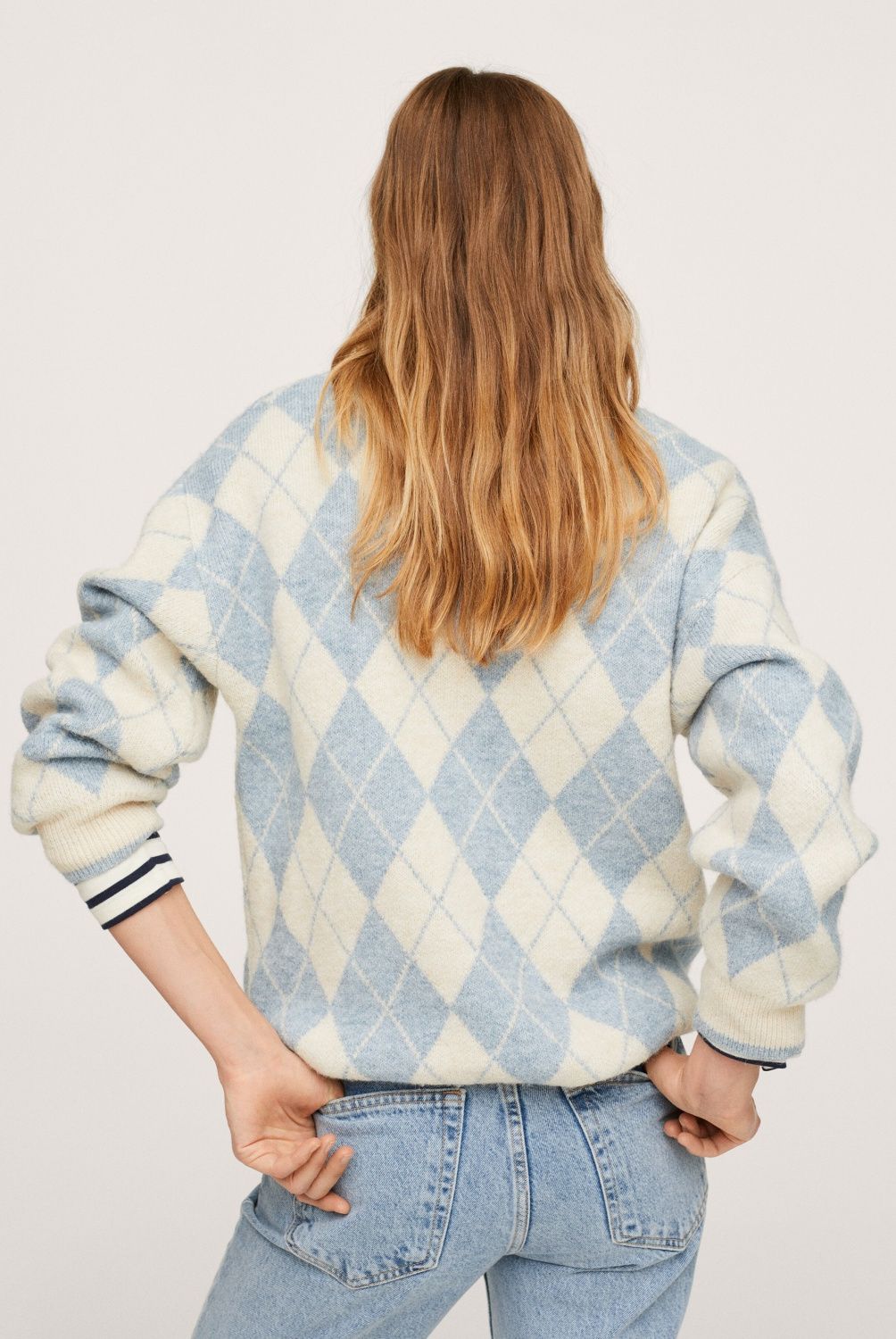 MANGO - Sweater Punto Rombos Rumba Mujer