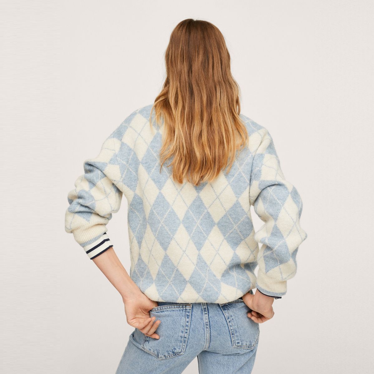 MANGO - Sweater Punto Rombos Rumba Mujer