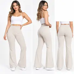 AAYO MODA - Calza Pantalon Flare Mujer Tela Scuba Talla Standard Nacional
