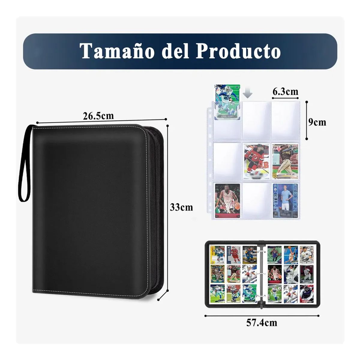 NEBLISUR - 900 Carpeta Cartas Tcg Bolsillos Compatible con Yugioh Magic Pokémon