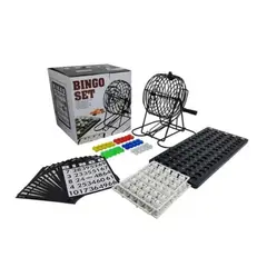 GENERICO - Juego De Mesa Bingo Dorado Con Tómbola Giratoria Y 75 Bolas Para Toda La Familia