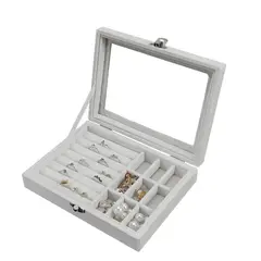 GENERICO - Joyero Organizador Con Compartimentos Para Anillos Aretes Collares Y Pulseras