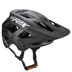 DEFENSOR FOREVER - Casco MTB Certificado BatFox Regulable Visera 3 Niveles Camuflado