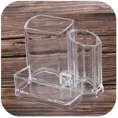GENERICO - Caja Cosmetiquero Organizador De Maquillaje En Acrílico Transparente Con Divisiones