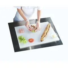 NEBLISUR - Tabla de Cortar Profesional Plástica Nice Ideal 46 X 32 Blanca Antideslizante