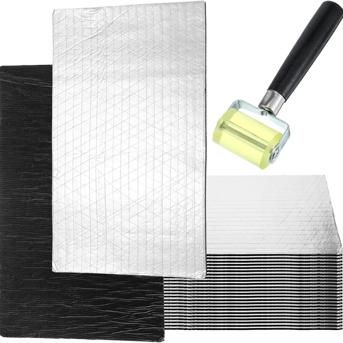 KUANGYE - Lamina Goma Aislamiento 5mm Sonido Termico Puertas Absorción 40cm × 25cm × 5mm × 30pcs