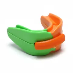 MUUK - Protector Bucal de Silicona Doble Adulto Verde/Naranjo