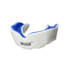 MUUK - Protector Bucal de Silicona Simple Adulto Blanco / Azul