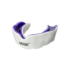 MUUK - PROTECTOR BUCAL DE COMBATE SILICONA SIMPLE ADULTO BLANCO/PURPUR