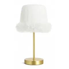 DECORACION CREATIVA - Lampara Mesa Linea Cisne Blanco - Base Dorada Infantil-Juvenil