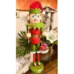 DULCE RESPLANDOR - CASCANUECES MADERA NAVIDAD 38 CM ELFO