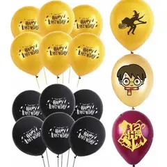 GENERICO - Pack 15 Globos Harry Potter Latex Cumpleaños