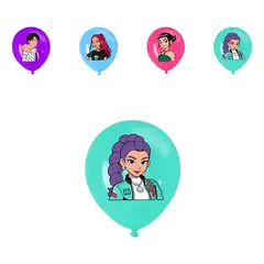 GENERICO - Pack 12 Globos Latex Demon Hunter Kpop Rumi Mira Zoey Jinu