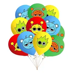 GENERICO - Pack 12 Globos Latex Personajes Diseño Cumpleaños Sprunki