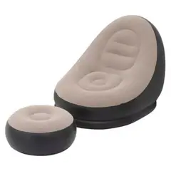 DEWINNER - Sillon sofa inflable 2 piezas con posa pies int y ext