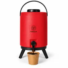 TERMOLAR - Maxi Termo 12 Litros Rojo con Llave y Asa