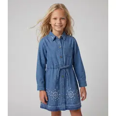 LIMONADA - Vestido niña L11131270374 denim celeste