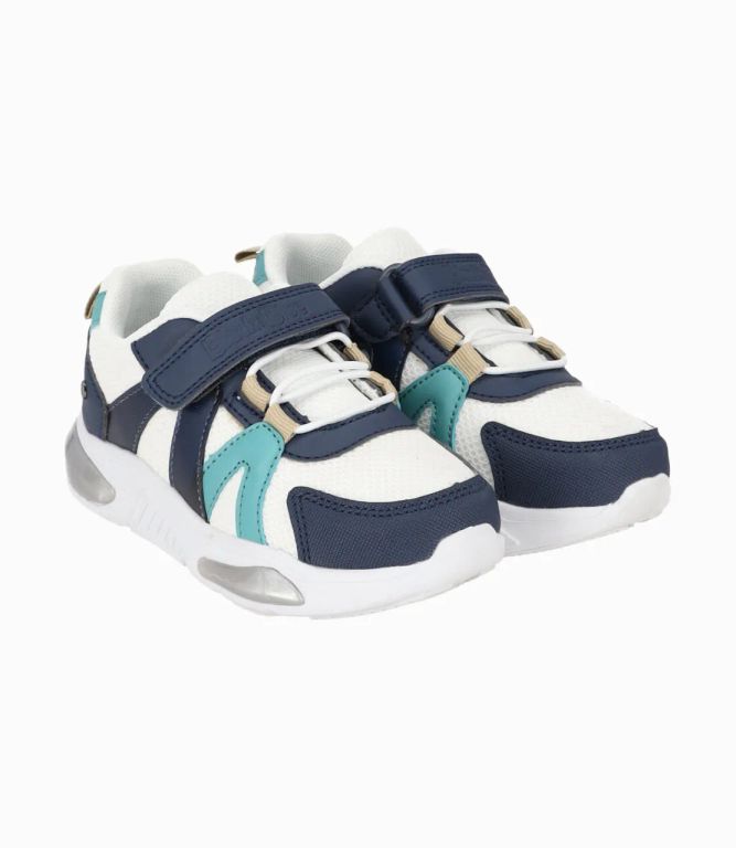 Zapatilla Niño básica con luces Azul