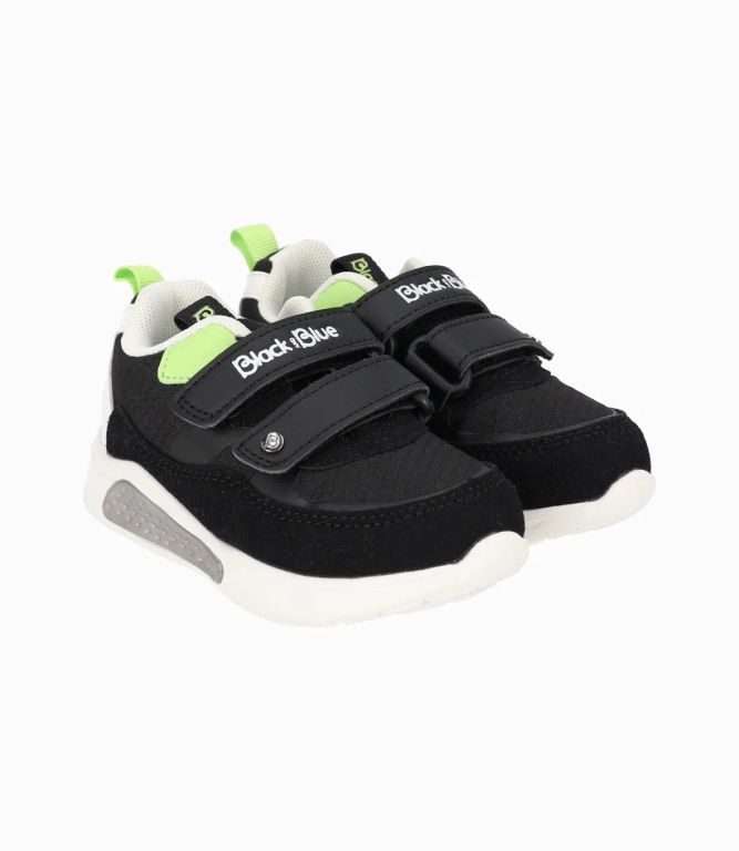 Zapatilla bebé con luces Negro