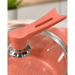 MYLHOGAR - Cacerola 28 cm Antiadherente Tipo Mármol Para Guisos Y Arroces